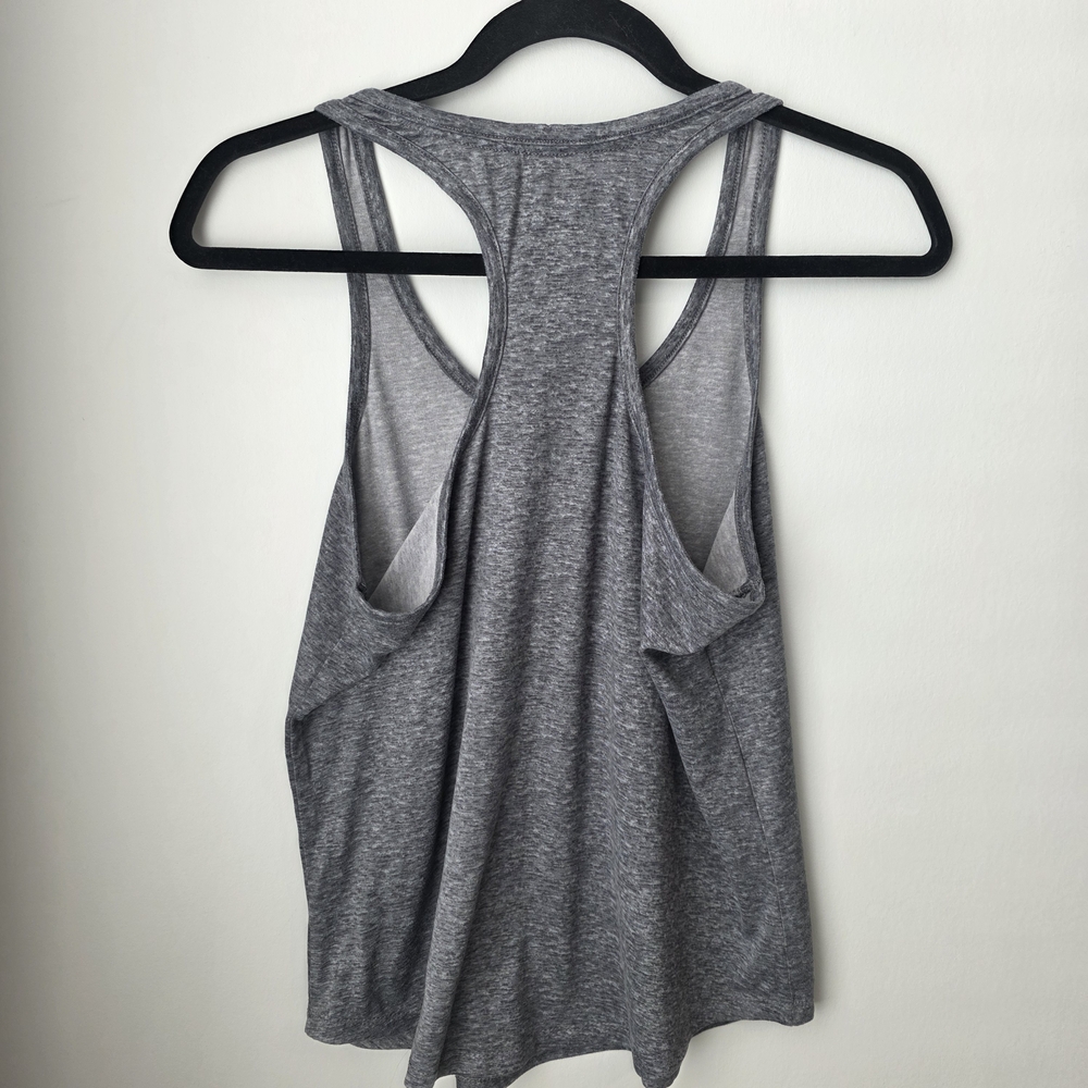 Juicy Couture Gray Racerback Tank Top Women’s Small Glitter Logo Athletic Active - Picture 6 of 8